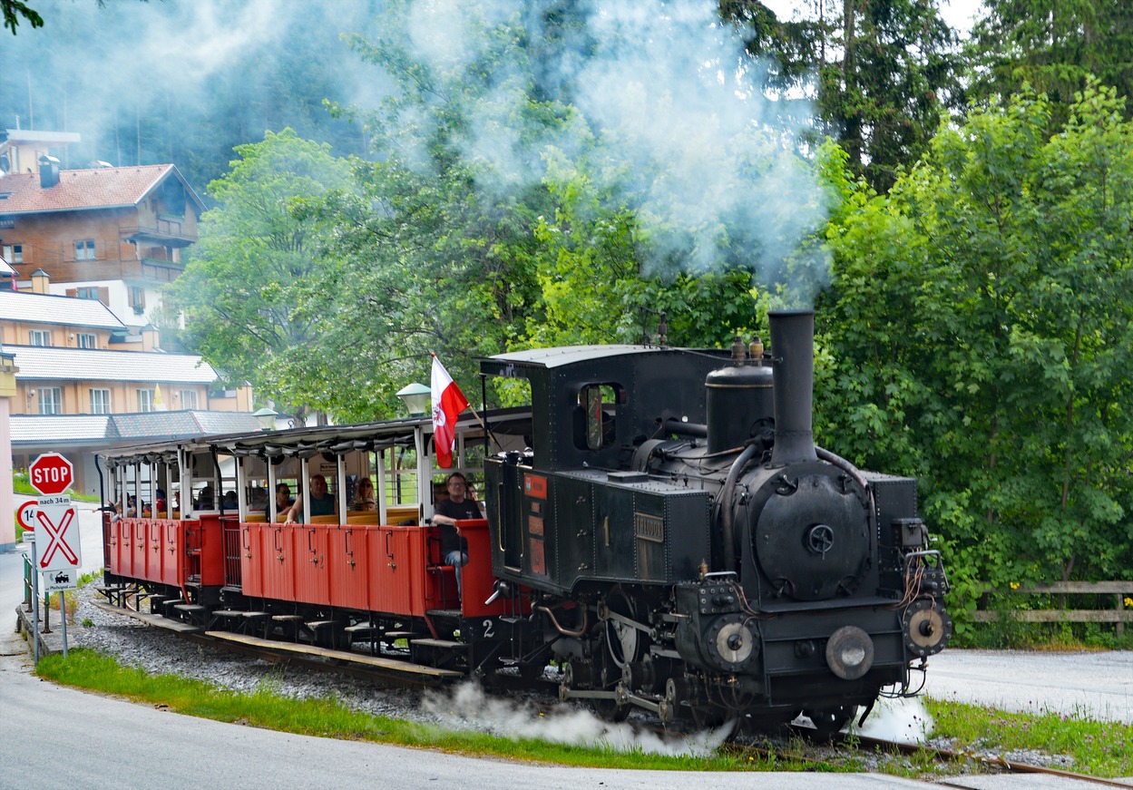 Achenseebahn auf der Steilstrecke