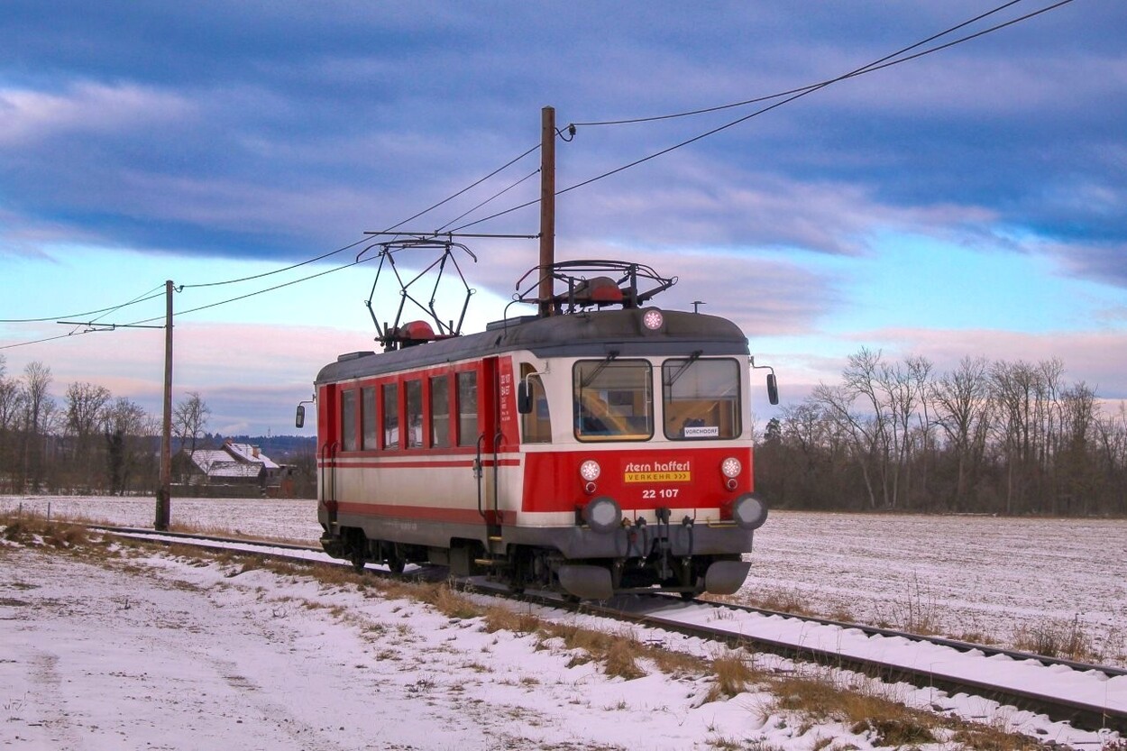 Letzter Winter mit Altbau Triebwagen in Oberösterreich
